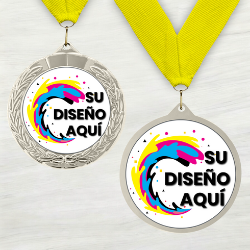 Medalla de Metal Personalizada de 2.5" con Cinta MDL752